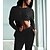 cheap Graphic Chic-Women&#039;s Drawstring Tracksuit Sweatsuit Athleisure Long Sleeve Soft Polyester Running Jogging Sportswear Activewear Black Rosy Pink Watermelon / Sweatshirt / Stretchy