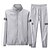 cheap Running &amp; Jogging Clothing-Men&#039;s 2 Piece Tracksuit Sweatsuit Street Long Sleeve Winter Thermal Warm Breathable Soft Fitness Gym Workout Running Sportswear Activewear Color Block Light gray (HT026) White Black / Hoodie / Casual