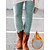 cheap Graphic Chic-Women&#039;s Fleece Pants Tights Leggings Thermal Underwear Burgundy Red &amp; White Green Fashion Print Christmas Casual Daily Full Length High Elasticity Paisley Thermal Warm S M L XL 2XL