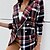 cheap Blazers-Women&#039;s Blazer Outdoor Office / Career Wear to work Holiday Warm Breathable Double Breasted Button Pocket Contemporary Comfortable Street Style Turndown Regular Fit Plaid Outerwear Winter Fall Long