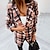 cheap Blazers-Women&#039;s Blazer Outdoor Office / Career Wear to work Holiday Warm Breathable Double Breasted Button Pocket Contemporary Comfortable Street Style Turndown Regular Fit Plaid Outerwear Winter Fall Long