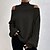 cheap Sweaters-Women&#039;s Pullover Sweater Jumper Jumper Ribbed Knit Open Back Knitted Pure Color Turtleneck Stylish Casual Outdoor Daily Fall Winter Black Blue S M L