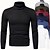 cheap Pullover Sweaters-Men's Modern Ribbed Knit Turtleneck Sweater