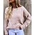 cheap Sweaters-Women&#039;s Pullover Sweater Jumper Crew Neck Ribbed Knit Acrylic Knitted Fall Winter Outdoor Daily Going out Stylish Casual Soft Long Sleeve Pure Color White Pink Blue S M L
