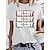 cheap T-Shirts-Women&#039;s Basic Cotton Christmas T-shirt with Wine Letter Print