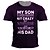 abordables T-Shirts-Camisas de papá del día del padre Soy el afortunado porque llega a su camiseta de papá Camisa 3D para hombre Camiseta de algodón negro para hombre Camisas con eslogan Letra gráfica Cuello redondo