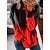 cheap Women&#039;s Hoodies &amp; Sweatshirts-Women&#039;s Plus Size Sweatshirt Pullover Gradient Sportswear Casual Print Drawstring Black Red Light Blue Loose Fit Casual Daily Round Neck Long Sleeve Micro-elastic Fall &amp; Winter