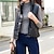 cheap Down&amp; Parkas-Women&#039;s Vest Outdoor Daily Wear Vacation Going out Warm Breathable Zipper Zipper Pocket Casual Modern Comfortable Street Style Stand Collar Regular Fit Solid Color Outerwear Winter Fall Sleeveless