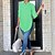 abordables Tops &amp; Blouses-Mujer Blusa Camisa Verde Trébol Amarillo Blanco Botón Plano Trabajo Manga Larga Cuello Camisero Ropa de calle Regular S