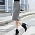 preiswerte Skirts-Damen Rock Arbeitsröcke Tweed Wollen Knielang Schwarz Röcke Bedruckt Büro / Geschäftlich Täglich Modisch M L XL