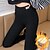 cheap Graphic Chic-Women&#039;s Fleece Pants Cotton Solid Colored Black Light Grey Casual High Waist Ankle-Length Office Dailywear Fall &amp; Winter
