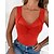 preiswerte Tanktops-Damen Tank Top Camis Schwarz Rote Braun Glatt Casual Ärmellos V Ausschnitt Basic Vlies Standard Fleece-Futter XL