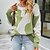 cheap Sweaters-Women&#039;s Pullover Sweater Jumper Jumper Ribbed Knit Button Knitted Crew Neck Color Block Outdoor Daily Stylish Casual Winter Fall Green Blue S M L