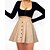 abordables Skirts-Mujer Falda Columpio Pana Mini Negro Fucsia Color Caquí Beige Faldas Carnaval Reunión de Antiguos Alumnos Moda S M L