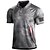 abordables Short Sleeve-Hombre POLO Camiseta de golf Estrella Cuello Vuelto Negro Blanco Verde Ejército Azul Marino Verde Oscuro Impresión 3D Calle Diario Manga Corta 3D Abotonar Ropa Moda Casual Cómodo