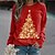 cheap Hoodies &amp; Sweatshirts-Women&#039;s 3D Christmas Tree Print Sweatshirt Pullover