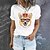 preiswerte T-shirts-Damen T Shirt Grün Schwarz Rosa Bedruckt Graphic Hund Täglich Festtage Kurzarm Rundhalsausschnitt Basic 100% Baumwolle Standard Farbe S