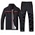 cheap Running &amp; Jogging Clothing-Men&#039;s 2 Piece Full Zip Tracksuit Sweatsuit Street Casual 2pcs Long Sleeve Thermal Warm Windproof Breathable Gym Workout Running Jogging Training Exercise Sportswear Normal Jacket Track pants Dark