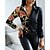 cheap Women&#039;s Blouses-Women&#039;s Shirt Blouse Graphic Floral Chains Print Black White Yellow Print Button Long Sleeve Casual Weekend Streetwear Shirt Collar Non Positioning Printing Regular Fit Spring Fall
