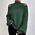 cheap Sweaters-Women&#039;s Pullover Sweater Jumper Jumper Ribbed Knit Open Back Knitted Pure Color Turtleneck Stylish Casual Outdoor Daily Fall Winter Black Blue S M L