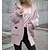 cheap Cardigans-Women&#039;s Cardigan Sweater Open Front Crochet Knit Polyester Hollow Out Front Pocket Hole Fall Winter Long Daily Casual Long Sleeve Solid Color Black White Pink One-Size