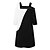 abordables Vestidos casuales-Mujer Vestido informal Vestido de cambio Mini vestido Negro Media Manga Bloque de color Retazos Verano Primavera hombro frío Moda 2023 S M L XL 2XL 3XL