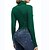 economico Bodysuit-Per donna maglietta Maglieria intima Camicia di fondo Nero Rosso scuro Verde scuro Liscio Giornaliero Fine settimana Manica lunga Collo alto Essenziale Standard S