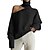 cheap Sweaters-Women&#039;s Pullover Sweater Jumper Turtleneck Ribbed Knit Acrylic Knitted Cold Shoulder Fall Winter Outdoor Home Daily Stylish Sexy Casual Long Sleeve Leopard Pure Color Black Blue Khaki S M L