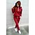 cheap Hoodies &amp; Sweatshirts-Women&#039;s Hoodie Tracksuit Pants Sets Solid Color Black Pink Red Drawstring Long Sleeve Sport Fitness Active Streetwear Hooded Regular Fit Fall &amp; Winter
