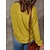 abordables Tops &amp; Blouses-Mujer Camiseta Naranja rojo Negro Amarillo Plano Diario Fin de semana Manga Larga Escote Redondo Básico Regular S