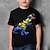 abordables T-shirts et chemises pour garçons-T-shirt Garçon Enfants Manches Courtes Dinosaure 3D effet Graphique Animal Noir Enfants Hauts Eté Actif Frais Le style mignon Ecole Usage quotidien 3-12 ans