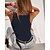 cheap Tops &amp; Blouses-Women&#039;s Bodysuit Black White Light Green Button Plain Casual Sleeveless V Neck Basic S