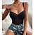 cheap Tops &amp; Blouses-Women&#039;s Bodysuit Black Brown Mesh Plain Beach Sleeveless V Neck Sexy S