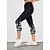 cheap Graphic Chic-Women&#039;s Yoga Pants Tummy Control Butt Lift Quick Dry Yoga Fitness Gym Workout High Waist Floral Graphic Patterned Capri Leggings Bottoms White Black Black Combo Sports Activewear Skinny Stretchy