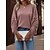 cheap Tops &amp; Blouses-Women&#039;s Sweatshirt Pullover Basic Coffee Solid Color Street Long Sleeve Round Neck