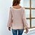 cheap Sweaters-Women&#039;s Blouse Shirt Pink Khaki Beige Cut Out Crochet Plain Casual Weekend Long Sleeve V Neck Streetwear Regular S