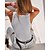 cheap Tops &amp; Blouses-Women&#039;s Bodysuit Black White Light Green Button Plain Casual Sleeveless V Neck Basic S