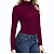 economico Bodysuit-Per donna maglietta Maglieria intima Camicia di fondo Nero Rosso scuro Verde scuro Liscio Giornaliero Fine settimana Manica lunga Collo alto Essenziale Standard S