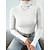 cheap Bodysuit-Women&#039;s Blouse Shirt Green Black Blue Plain Casual Long Sleeve High Neck Basic Regular S