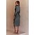 abordables Vestidos casuales-2022 moda de estilo novedoso de manga larga para mujeres europeas y americanas, cinturón de cuerda acanalado, vestido con abertura en el botón, bolso, falda ajustada a la cadera