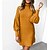 billige Afslappede kjoler-kvinders sweaterkjole vinterkjole strikkjole minikjole sort gul pink langærmet ren farve strik forår efterår vinter hættetrøje mode løs pasform 2023 s m l xl xxl 3xl