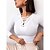economico T-shirts-Per donna maglietta Nero Rosa Beige Liscio Informale Manica lunga A V Essenziale Standard magro S