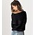 billige Hættetrøjer &amp; sweatshirts-Dame Sweatshirt bluse Basale Sort Hvid Lyserød Stribe Afslappet Langærmet V-hals
