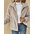 cheap Jackets-Women&#039;s Sherpa jacket Fleece Jacket Teddy Coat Home Daily Wear Vacation Going out Windproof Warm Zipper Zipper Contemporary Casual Daily Modern Plush Turndown Regular Fit Solid Color Outerwear Winter