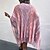 cheap Tops &amp; Blouses-Women&#039;s Shirt Shrugs Ponchos Capes Black Pink Khaki Tassel Print Tie Dye Casual Weekend Long Sleeve V Neck Ponchos Capes Long Loose Fit One-Size