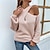 economico Maglioni-Per donna Blusa Camicia Rosa Cachi Beige Tagliato Uncinetto Liscio Informale Fine settimana Manica lunga A V Streetwear Standard S
