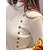 abordables Tops &amp; Blouses-Mujer Camisa Blusa Plano Color loto Negro Blanco Botón Manga Larga Casual Básico Cuello Alto Ajuste regular Otoño invierno