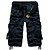 cheap Shorts-Men&#039;s Navy Blue Red Capri Cargo Shorts