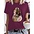 cheap T-Shirts-Women&#039;s T shirt Tee White Yellow Pink Print Graphic Floral Daily Holiday Short Sleeve Round Neck Basic 100% Cotton Regular Painting S