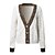 cheap Cardigans-Women&#039;s Cardigan Sweater Jumper Cable Crochet Knit Knitted Thin Cropped V Neck Color Gradient Outdoor Daily Stylish Casual Winter Fall Beige S M L / Long Sleeve / Holiday / Regular Fit